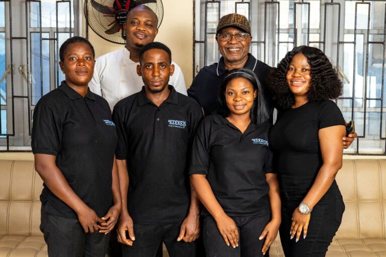 group staff photo of eddies restaurants ikeja