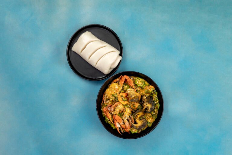eddies restaurant ikeja seafood okra with poundo